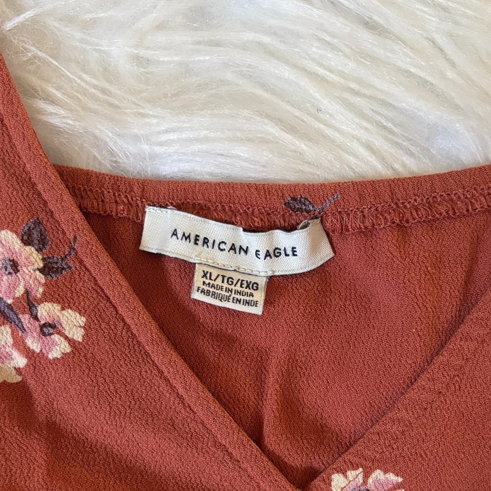 Rust Floral Romper - Picture 2 of 2